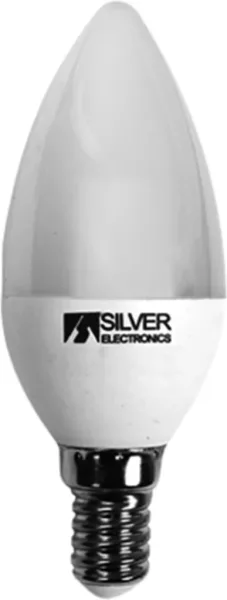 Bombilla LED decorativa silver electronic vela 6w=65w -  e14 -  5000k -  550 lm -  luz extra calida -  a+