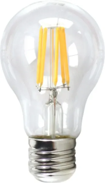 Bombilla LED silver electronic filamento transprente estandar 6w=80w -  e27 -  3000k luz calida -  a++