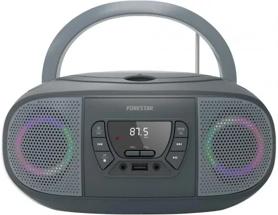 Radio CD Fonestar BOOM-GO-G/ 13W/ Gris
