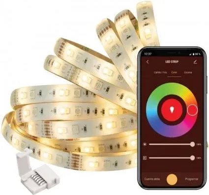 Tira LED Muvit IO MIOLST002/ 5m/ 24W/ Color RGB+CCT/ Regulable/ WiFi