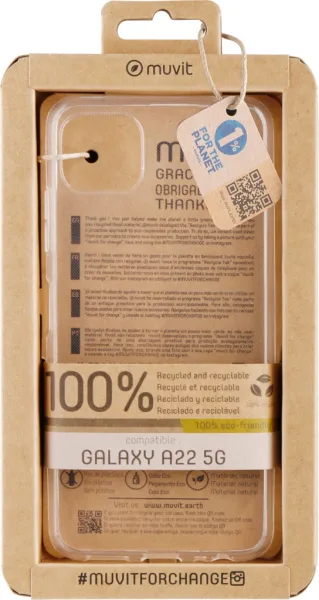Funda muvit recycletek para samsung galaxy a22 5g transparente