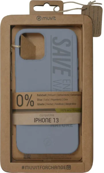 Funda muvit bambootek para apple iphone 13 gris