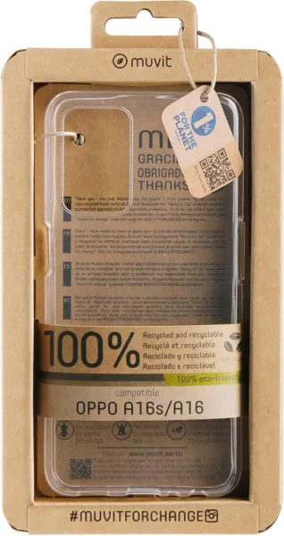 Funda muvit recycletek para oppo a16s - a16 transparente