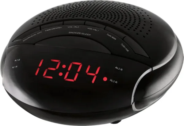 Radio reloj despertador nevir nvr - 335dd negro sintonizador am - fm