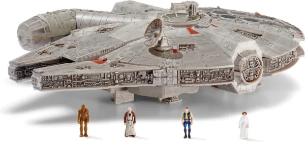 Figura star wars halcon milenario con luz y sonido