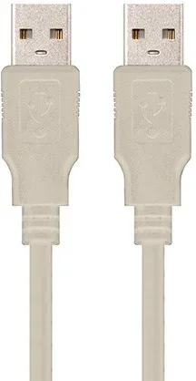 Cable USB A-A M/M 2m. Beige