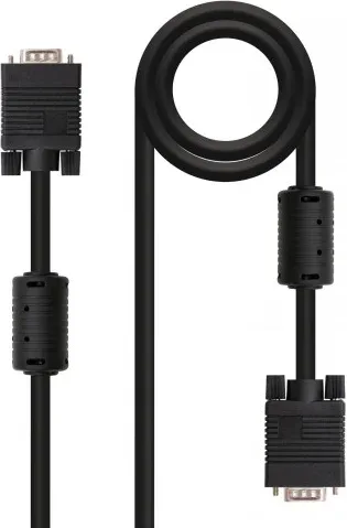 Cable de vídeo VGA-VGA M/M 1.8m. Negro