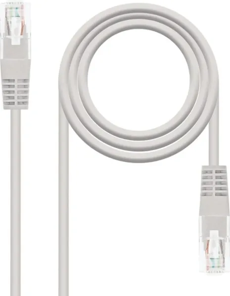 Cable red nanocable latiguillo rj45 utp cat5 0.5m gris