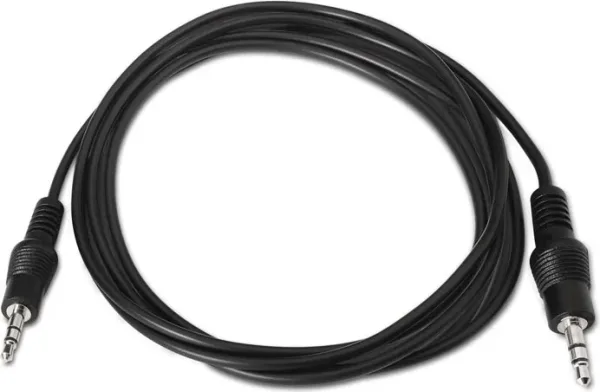 Cable de audio miniJack-miniJack M/M 1.5m. Negro