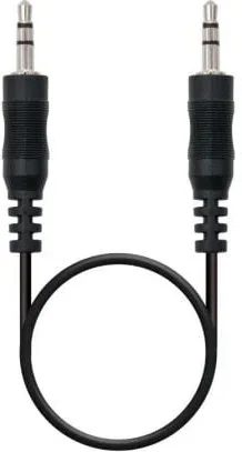 Cable Estéreo Nanocable 10.24.0100/ Jack 3.5 Macho - Jack 3.5 Macho/ 30cm/ Negro