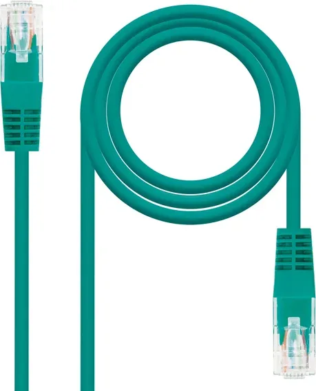 Cable de Red RJ45 UTP Nanocable 10.20.0400-GR/ Cat.6/ 50cm/ Verde