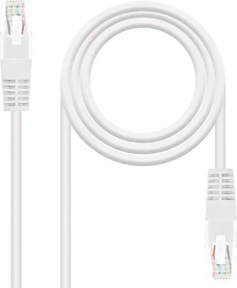 Cable de Red Latiguillo Rj45 Utp Cat6 Awg24 2 M Blanco Nanocable