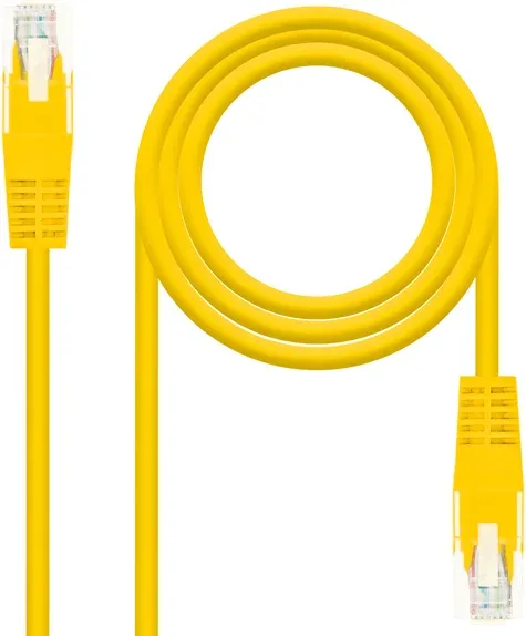 Cable de Red RJ45 UTP Nanocable 10.20.0400-Y Cat.6/ 50cm/ Amarillo