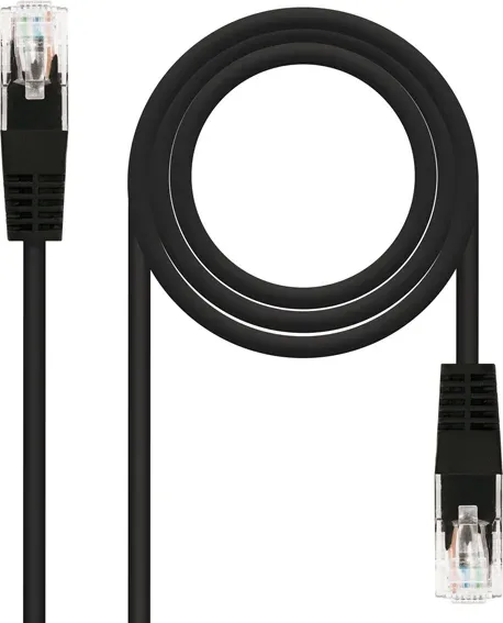 Cable de Red RJ45 UTP Nanocable 10.20.0401-BK/ Cat.6/ 1m/ Negro
