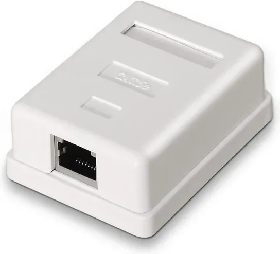 Roseta de Superficie Rj45 Cat.6 Ftp 1 Blanco Nanocable
