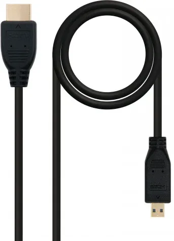 Nanocable HDMI, 0.8m cable HDMI 0,8 m HDMI tipo A (Estándar) HDMI tipo D (Micro) Negro