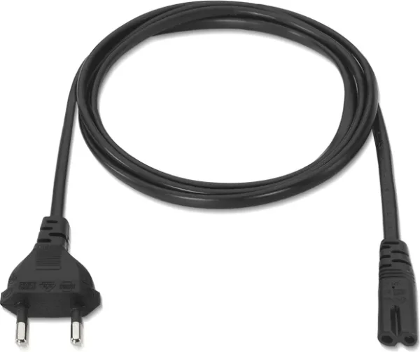 Cable Alimentación Forma 8 Nanocable 10.22.0402/ CEE7/16 Macho - C7 Hembra/ 1.5m/ Negro