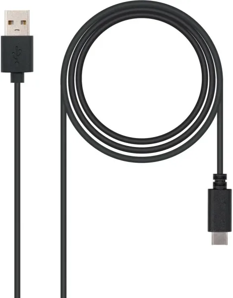 Cable USB A-Tipo C M/M 1m. Negro
