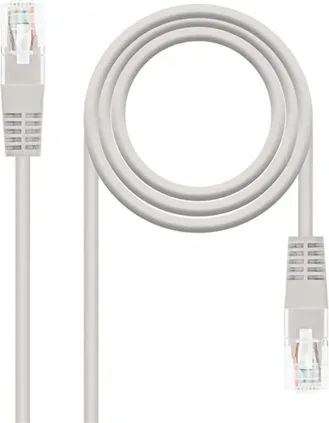 Cable de Red Latiguillo Rj45 Utp Cat6 Awg24 0.25 M Gris Nanocable