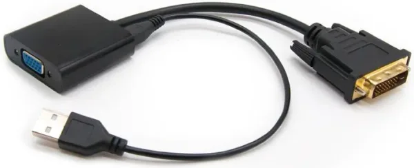 Adaptador DVI-D a VGA M/H 10cm