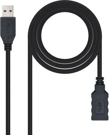 Nanocable Cable USB 3.0, Tipo A/M-A/H, Negro, 3.0 M
