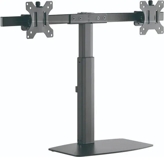 TOOQ SOPORTE 2 PANTALLAS. MESA. 100x100. GIRATORIO+INCLINABLE. 17"-27". MAX.6KG. NEGRO (DB1727TN-B)