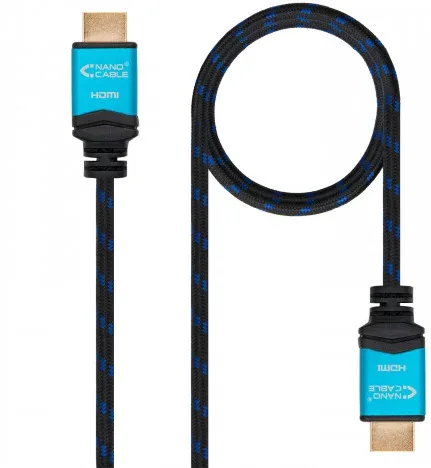 Cable HDMI 2.0 nanocable 4K 0.5m -  macho - macho -  negro