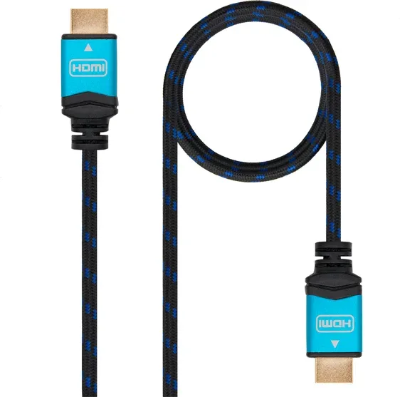 Cable HDMI (a) to HDMI (a) 4K 1.5m nanocable black  m - m - 60hz -  18gbps -  v2.0 -  trenzado