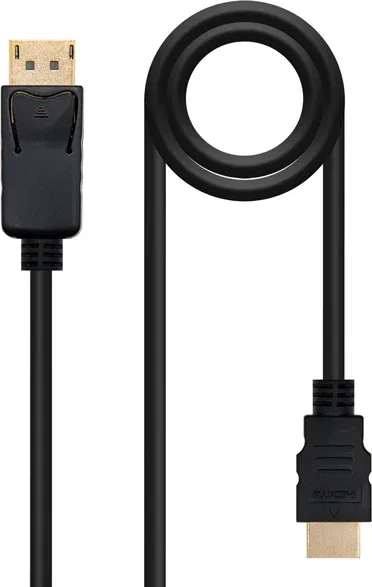 Cable de vídeo DisplayPort-HDMI M/M 2m. Negro