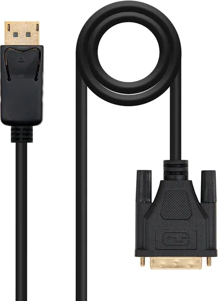 Cable Conversor Nanocable 10.15.4502/ DisplayPort Macho - DVI Macho/ 2m/ Negro