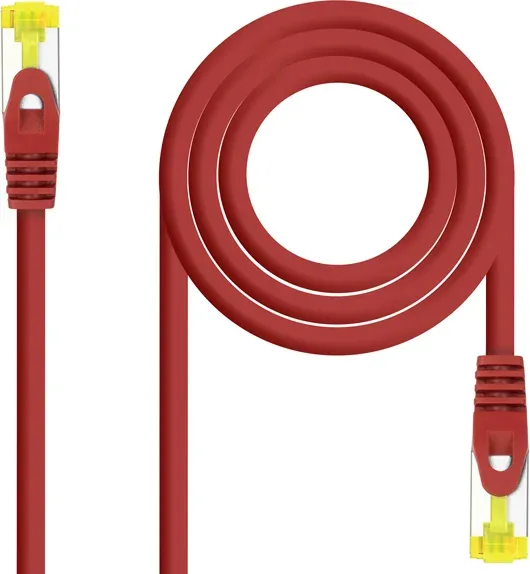 Nanocable Cable de red latiguillo RJ45 LSZH Cat.6A SFTP AWG26, Rojo, 1.0 m
