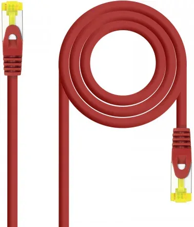 Nanocable Cable de red latiguillo RJ45 LSZH Cat.6A SFTP AWG26, Rojo, 3.0 m