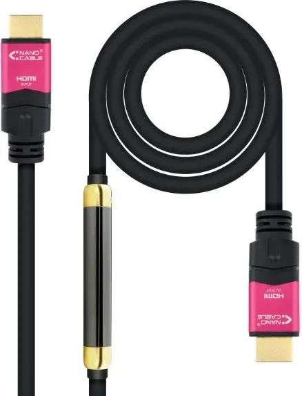 Cable HDMI 2.0 4K Nanocable 10.15.3715/ HDMI Macho - HDMI Macho/ 15m/ Negro