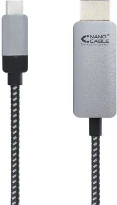 Cable USB Tipo-C Macho - HDMI Macho/ 1.8m/ Negro
