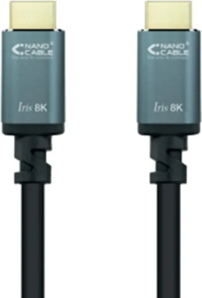 Cable HDMI 2.1 8K Nanocable 10.15.8002/ HDMI Macho - HDMI Macho/ 2m/ Negro