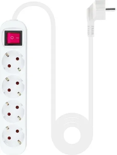 Regleta 4 tomas Blanca 1.4m