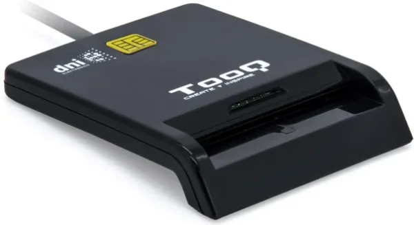 Lector de tarjetas externo tooq tqr - 211b dnie sim USB - c negro
