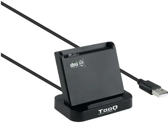 Lector de tarjetas externo tooq tqr - 220b dnie vision USB 2.0 negro