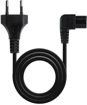Cable Alimentación Acodado Nanocable 10.22.0503/ CEE7/16 Macho - C7 Hembra/ 3m/ Negro