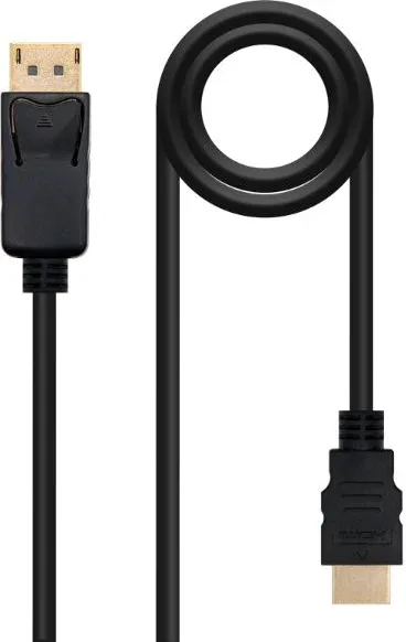 Cable Conversor Nanocable 10.15.4301-L150/ DisplayPort Macho - HDMI Macho/ 1.5m/ Negro