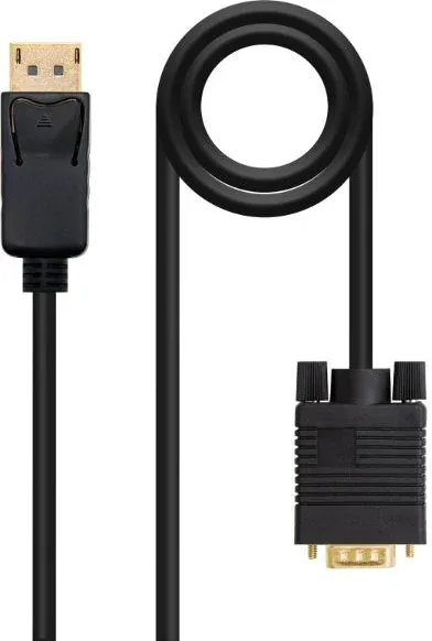 Cable Conversor Nanocable 10.15.4401/ DisplayPort Macho - VGA Macho/ 1m/ Negro