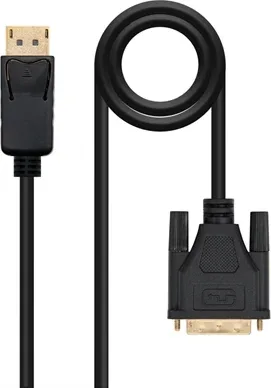 Cable DisplayPort a DVI nanocable 1m -  macho - macho -  negro