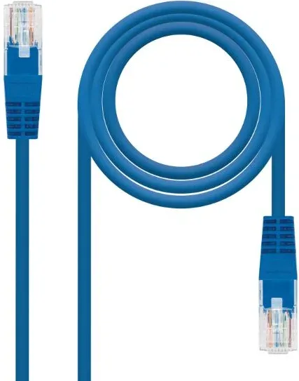 Cable de Red Latiguillo Rj45 Utp Cat6 Awg24 0.30 M Azul Nanocable