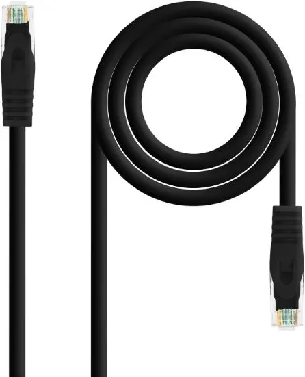 Cable de Red Latiguillo Rj45 Utp Cat6A Awg24 Lszh 0.30 M Negro Nanocable