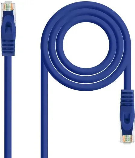 Cable de Red Latiguillo Rj45 Utp Cat6A Awg24 Lszh 0.30 M Azul Nanocable
