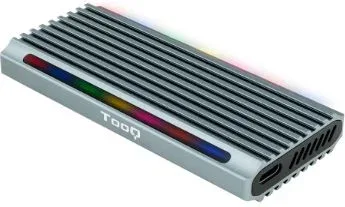 CAJA EXTERNA SSD NGFF/NVMe SHINOBI USB3.1 GEN2 USB-A RGB GRIS TOOQ