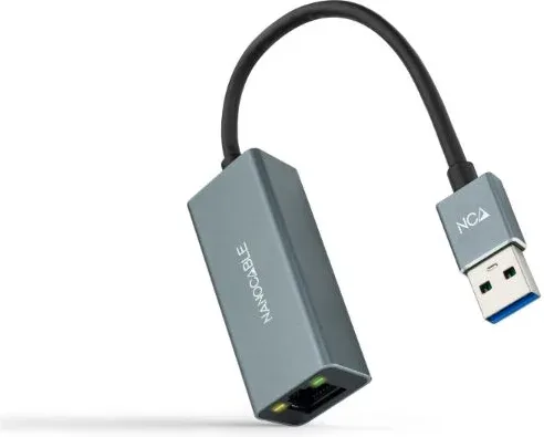 CONVERSOR USB 3.0 A ETHERNET GIGABIT 10/100/1000 Mbps 15 CM GRIS NANOCABLE