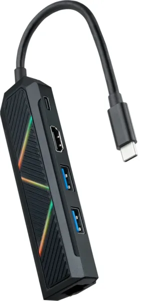 Docking USB Tipo-C Nanocable 10.16.0501/ 2xUSB/ 1xUSB Tipo-C PD/ 1xHDMI/ 1xRJ45/ Negro