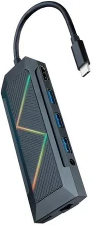 Docking USB Tipo-C Nanocable 10.16.0901/ 3xUSB/ 1xUSB Tipo-C PD/ 1xHDMI/ 1xRJ45/ 1xLector Tarjetas SD TF/ Audio