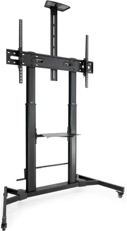 Soporte de Suelo Inclinable/ Ajustable con Ruedas Tooq FS20400HM-B para TV de 60-100"/ hasta 100kg